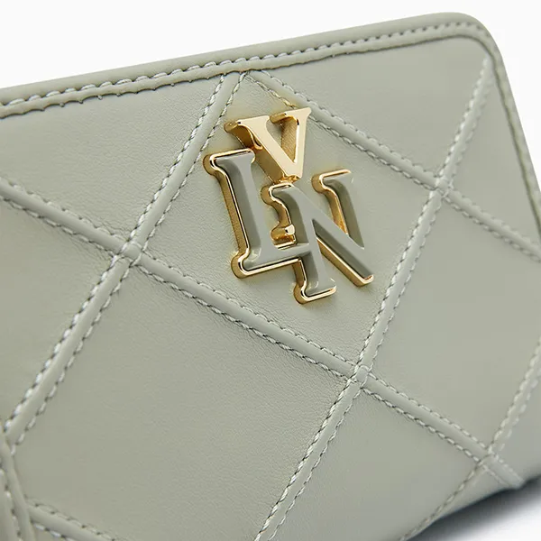 Ví Nữ Lyn Camille Quilted Short Wallet LL24FWF062 Màu Xanh Green
