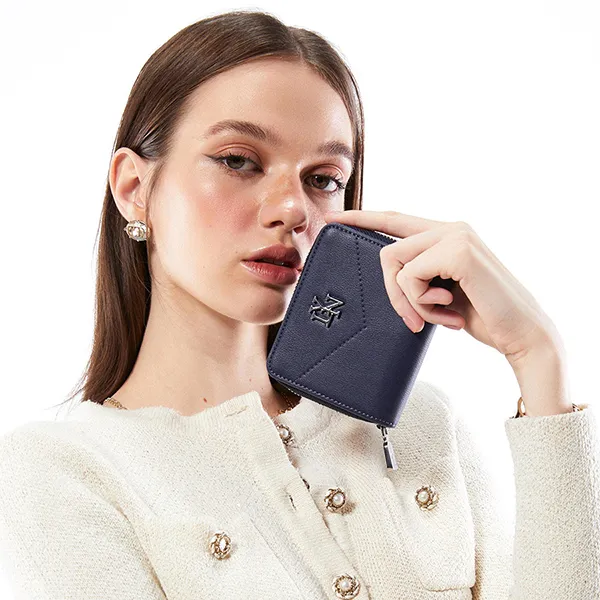 Ví Nữ Lyn Phalos Short Wallet LL24FWS014 Màu Xanh Navy