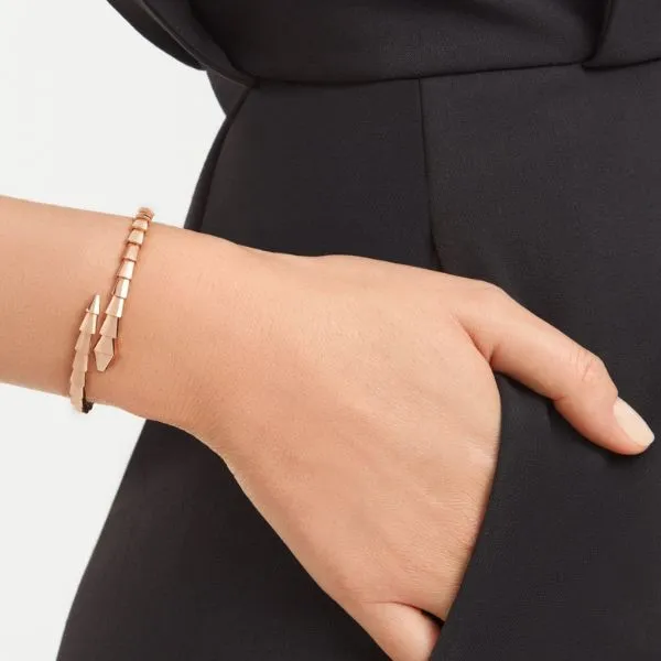 Vòng Đeo Tay Jewery Luxury Serpenti Viper Bracelet One Coil 18K Rose Gold Bracelet Màu Vàng Hồng (Chế Tác) - Trang sức - Vua Hàng Hiệu