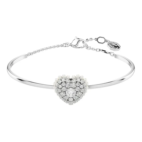 Vòng Đeo Tay Nữ Swarovski Idyllia Bangle Heart 5684385 Màu Bạc