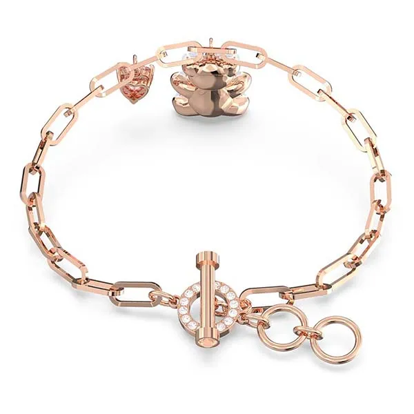 Vòng Đeo Tay Nữ Swarovski Teddy Bracelet Bear, White, Rose Gold-Tone Plated 5599284 Màu Vàng Hồng