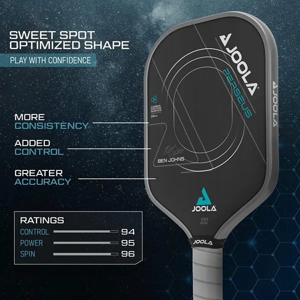 Vợt Pickleball Joola Ben Johns Perseus CFS 16mm Màu Đen - Pickleball - Vua Hàng Hiệu