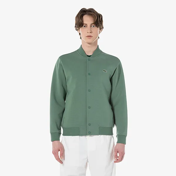 Áo Bomber Nam Lacoste Men's Stadium Sweat Jumper Bomber Jacket SH120E 54G Màu Xanh Lá Size S - Thời trang - Vua Hàng Hiệu