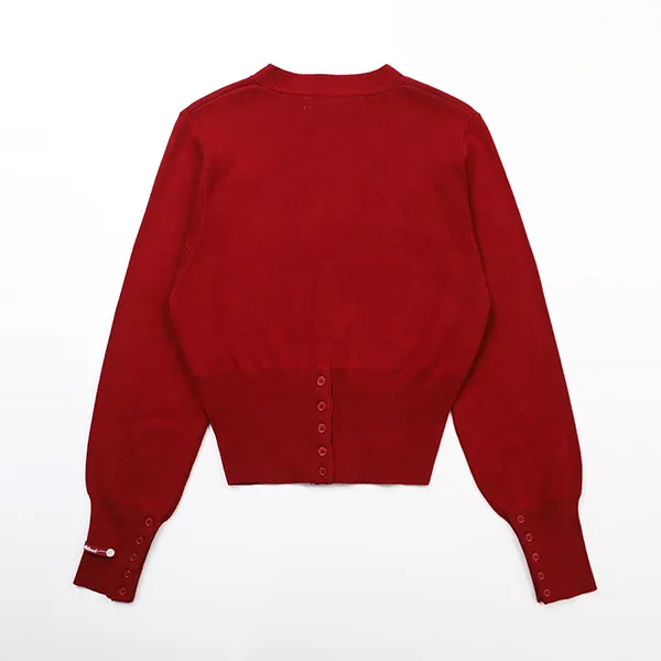 Áo Cardigan Nữ Badblood The Pure V-neck Cardigan - Red Màu Đỏ
