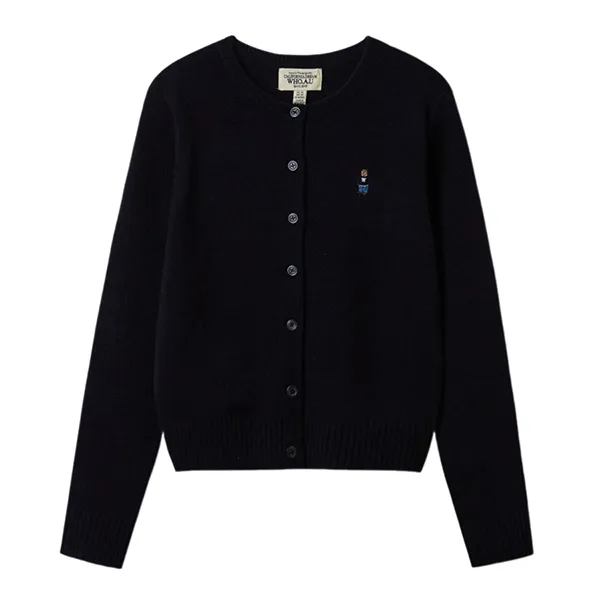 Áo Cardigan Nữ WHOAU Steve R-Neck Cardigan WHCKF1121F Màu Xanh Navy Size S