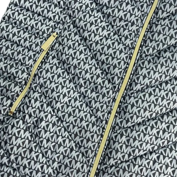 Áo Khoác Gile Nữ Michael Kors Down Quilted Vest Powder 77F5311 M82 Màu Xanh Navy Size XS