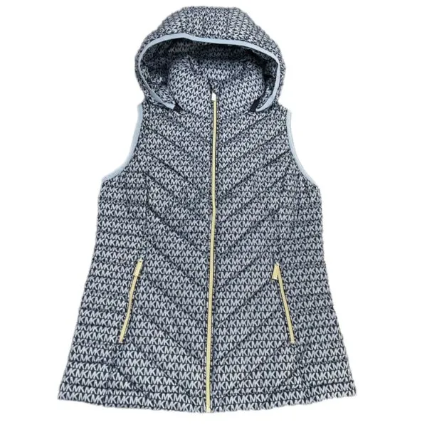 Áo Khoác Gile Nữ Michael Kors Down Quilted Vest Powder 77F5311 M82 Màu Xanh Navy Size XS