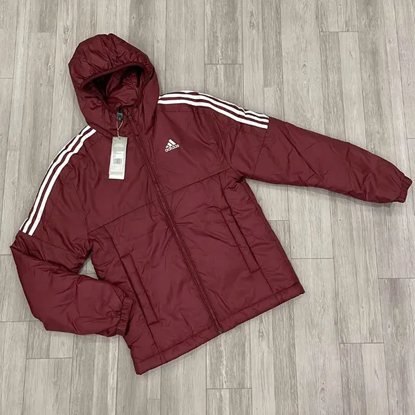 Áo Khoác Nam Adidas Essentials Insulated Hooded Jacket H55344 Màu Đỏ Mận Size M (Form Âu)