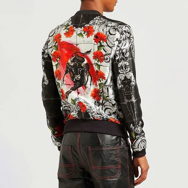 Áo Khoác Nam Dolce & Gabbana D&G G9EO6Y Hoạ Tiết Màu Đen Size 46