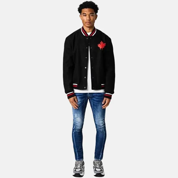 Áo Khoác Nam Dsquared2 S71AB0507 S53003 900 Màu Đen Họa Tiết Size 48