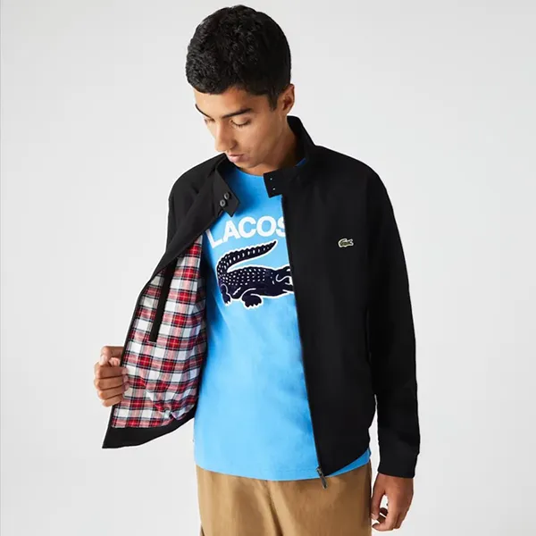 Áo Khoác Nam Lacoste Men's Water Repellent Light Twill Jacket BH0538 031 Màu Đen Size 46 - Thời trang - Vua Hàng Hiệu