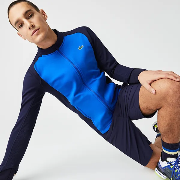 Áo Khoác Nam Lacoste Sport Thermal Two-Ply Golf Jacket SH9431 5QQ Màu Xanh Blue Size 5