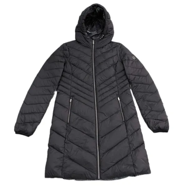 Áo Khoác Nữ Michael Kors MK Chevron Long Padding Jacket Màu Đen Size XS