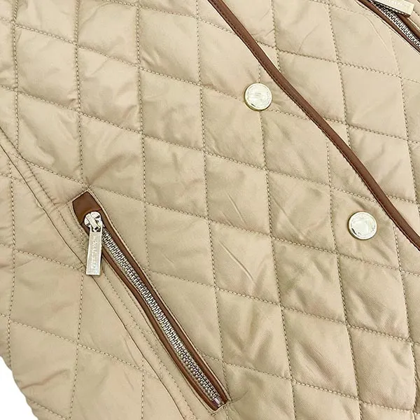 Áo Khoác Nữ Michael Kors MK Trần Trám Màu Be Size S