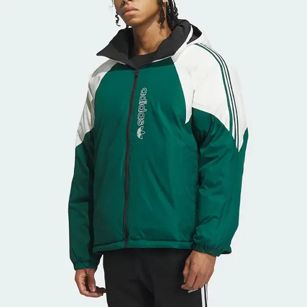 Áo Khoác Phao Nam Adidas Originals Down Jackets IU4827 Mặc 2 Mặt Màu Đen Phối Xanh Size L