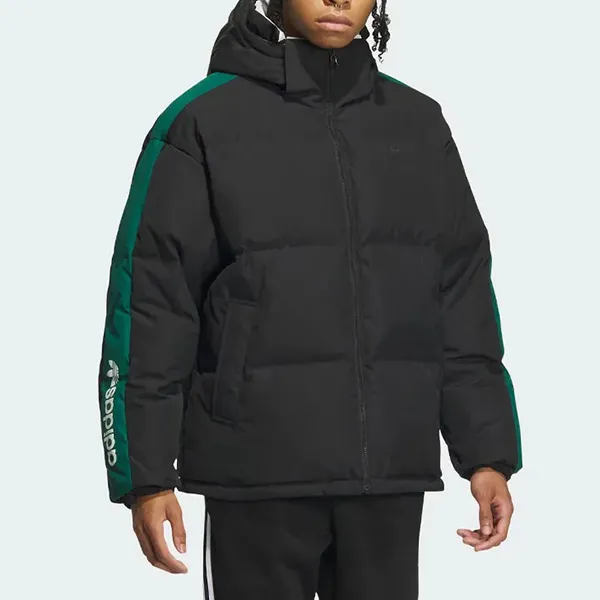 Áo Khoác Phao Nam Adidas Originals Down Jackets IU4827 Mặc 2 Mặt Màu Đen Phối Xanh Size L