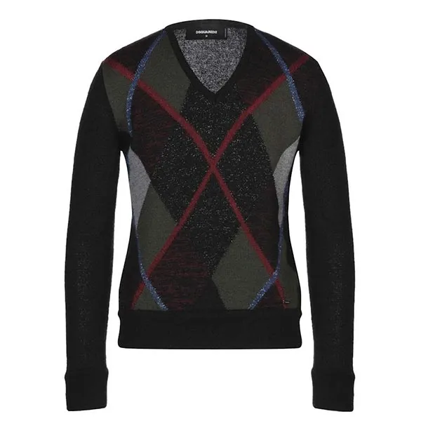 Áo Len Nam Dsquared2 Jumper S74HA0926 Màu Đen/Xanh Size M