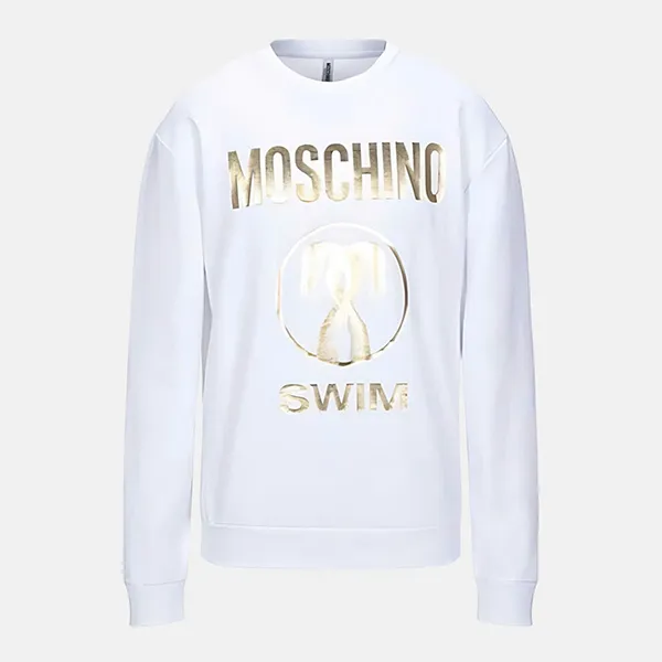 Áo Nỉ Nam Moschino Logo Swim A1703 2308 Màu Trắng Size S
