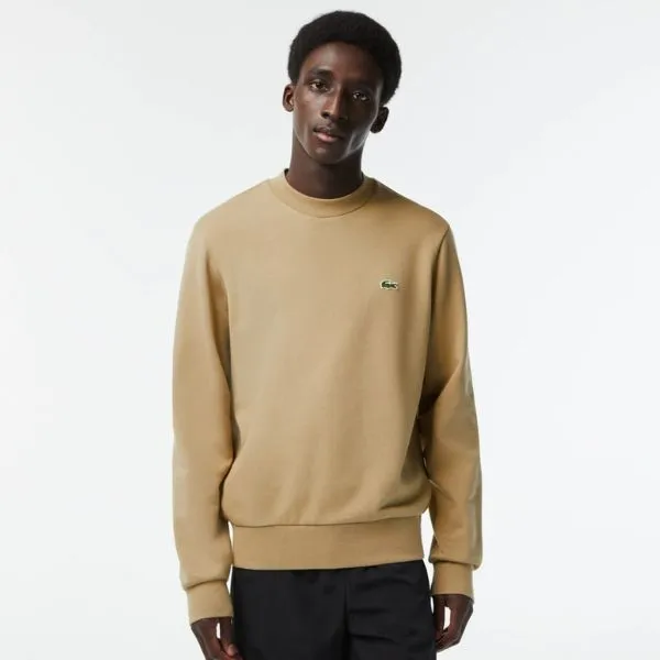 Áo Nỉ Sweater Nam Lacoste Classic Fit Crew Neck Fleece Sweatshirt SH2564-53G-CB8 Màu Nâu Size S - Thời trang - Vua Hàng Hiệu