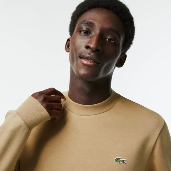 Áo Nỉ Sweater Nam Lacoste Classic Fit Crew Neck Fleece Sweatshirt SH2564-53G-CB8 Màu Nâu Size S - Thời trang - Vua Hàng Hiệu