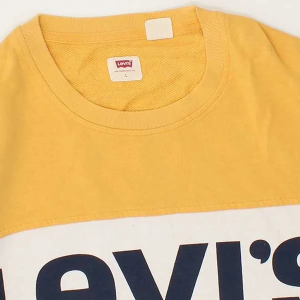 Áo Nỉ Sweater Nam Levi's Mens Graphic Sweatshirt Jumper Large Màu Vàng/Xanh - Thời trang - Vua Hàng Hiệu