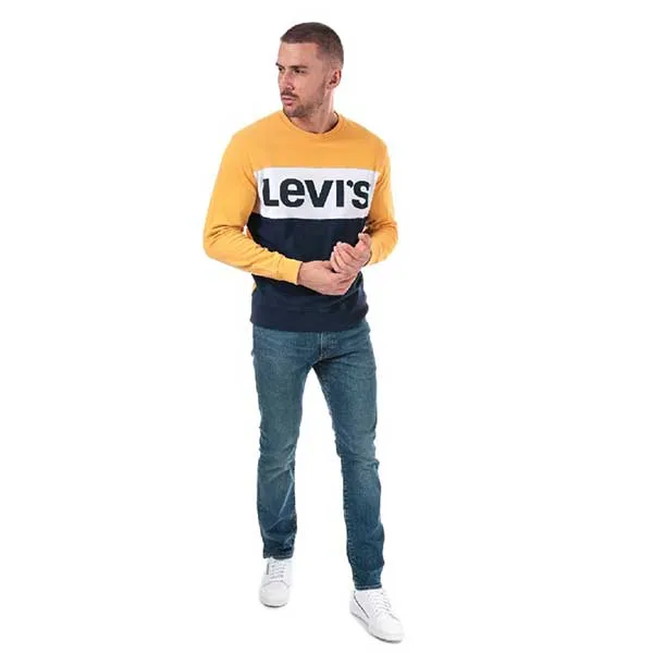 Áo Nỉ Sweater Nam Levi's Mens Graphic Sweatshirt Jumper Large Màu Vàng/Xanh - Thời trang - Vua Hàng Hiệu