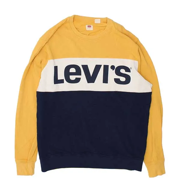 Áo Nỉ Sweater Nam Levi's Mens Graphic Sweatshirt Jumper Large Màu Vàng/Xanh - Thời trang - Vua Hàng Hiệu