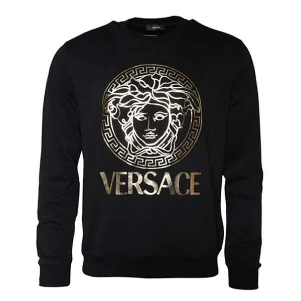 Áo Nỉ Sweater Nam Versace Men's Medusa Fleece Cotton Crew Neck Sweatshirt Jumper 1011852 Màu Đen Size XS