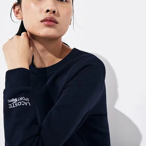 Áo Nỉ Sweater Nữ Lacoste Women Jumper Navy Blue SF7975 166 Màu Xanh Navy Size 38