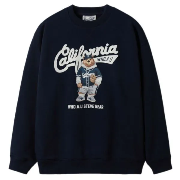 Áo Nỉ Sweater WHOAU Steve Photo Sweatshirt WHMWF2221U Màu Xanh Navy Size S