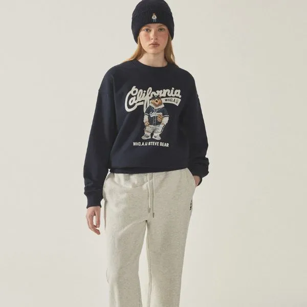 Áo Nỉ Sweater WHOAU Steve Photo Sweatshirt WHMWF2221U Màu Xanh Navy Size S