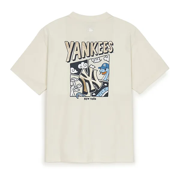Áo Phông MLB New York Yankees Snake New Year 3ATSQ0251-50CRS Màu Trắng Kem Size M - Thời trang - Vua Hàng Hiệu