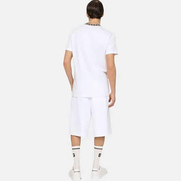 Áo Phông Nam Dolce & Gabbana D&G Logo G8PJ4Z HU7MA Màu Trắng Size 46