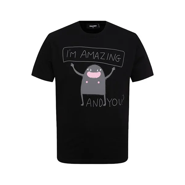 Áo Phông Nam Dsquared2 Black With Graphic Logo Printed - S71GD1126 S23009 900 Màu Đen S - Thời trang - Vua Hàng Hiệu