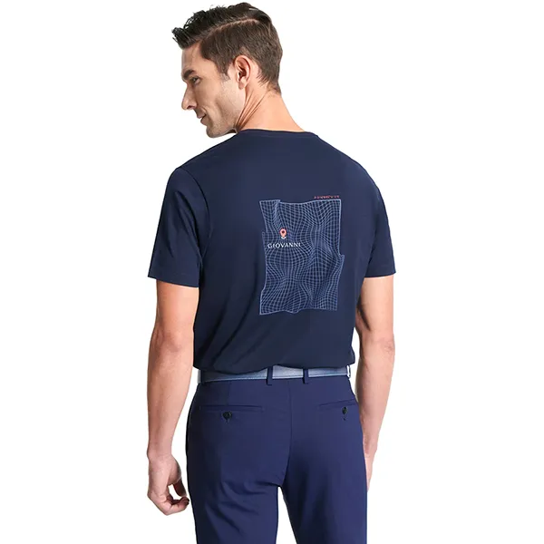 Áo Phông Nam Giovanni Regular Fit Tshirt GTS0003-1NN Màu Xanh Navy Size XL - Thời trang - Vua Hàng Hiệu