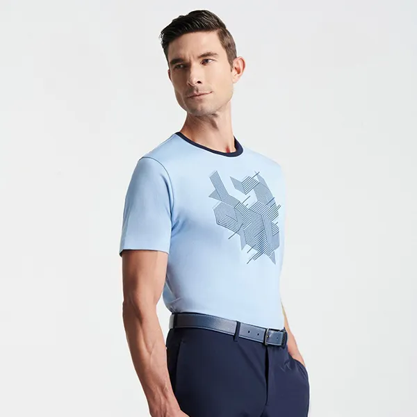 Áo Phông Nam Giovanni Regular Fit Tshirt GTS0005-1LB Màu Xanh Da Trời Nhạt Size S