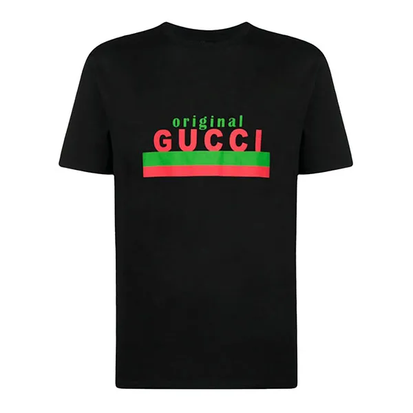 Áo Phông Nam Gucci Black With Logo Printed - 616036XJC0Q1082 Tshirt Màu Đen Size S - Thời trang - Vua Hàng Hiệu