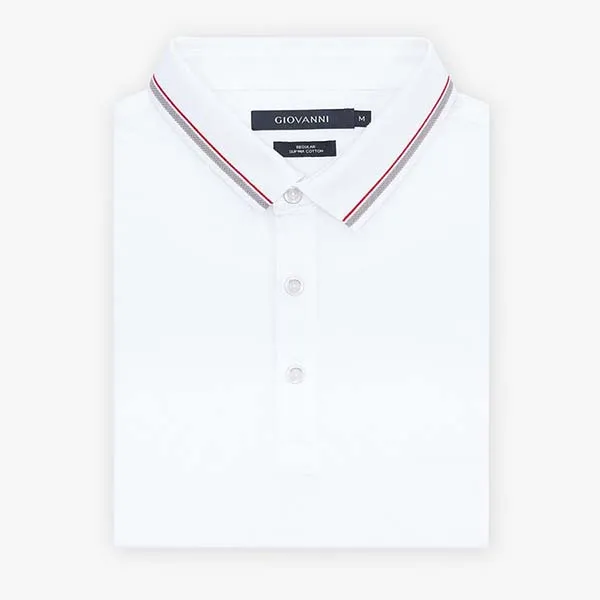 Áo Polo Cộc Tay Giovanni GPL0089-1WH Màu Trắng Size XL