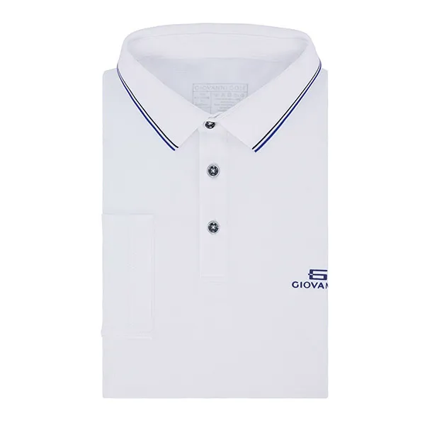 Áo Polo Dài Tay Nam Giovanni GLP0011-1WH Màu Trắng Size L