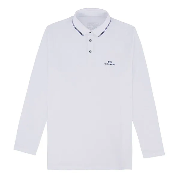 Áo Polo Dài Tay Nam Giovanni GLP0011-1WH Màu Trắng Size L