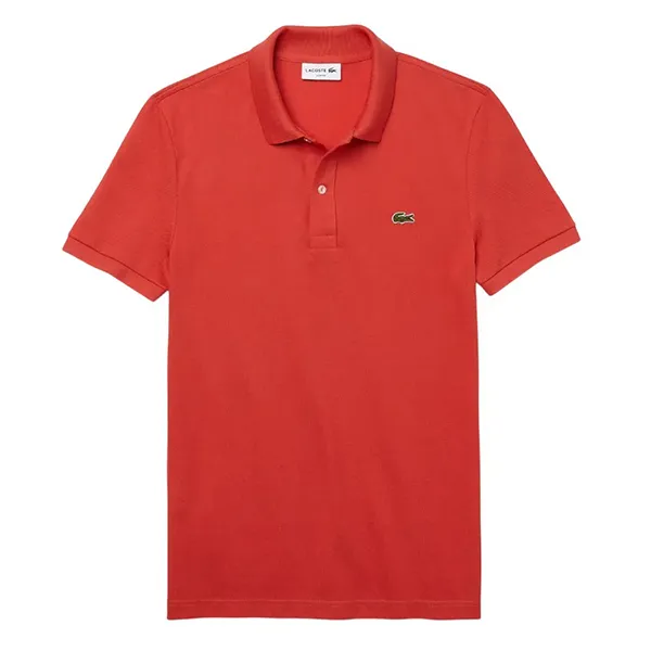 Áo Polo Nam Lacoste Men's Cotton Petit Pique Slim Fit PH4012 67G Màu Đỏ Cam Size 3