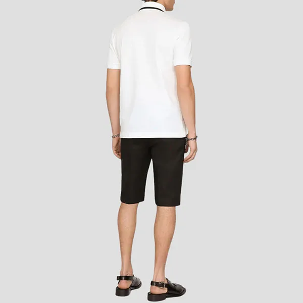 Áo Polo Nam Dolce & Gabbana D&G in Cream With Logo Embroidery - G8OL0Z FU7EN W0111 Màu Trắng Size 44
