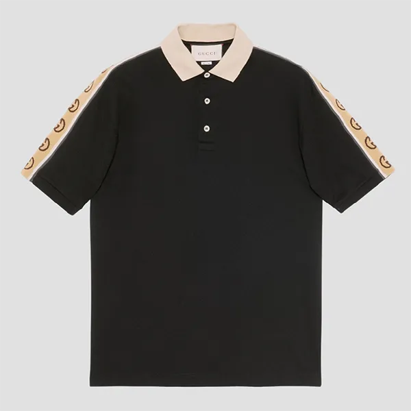 Áo Polo Nam Gucci With Interlocking G Stripe In Black 598949 XJB0Q 1082 Màu Đen Size S - Thời trang - Vua Hàng Hiệu