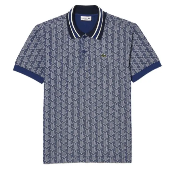 Áo Polo Nam Lacoste Classic Polo Shirt With Contrast Collar And Monogram Jacquard Material DH1417 10 QIE Màu Xanh Blue Size 4 - Thời trang - Vua Hàng Hiệu