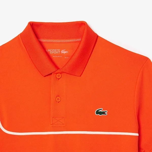 Áo Polo Nam Lacoste Tenis Piqué Straight Fit Ultra-Dry Technology DH7362 FHR Màu Cam Size S - Thời trang - Vua Hàng Hiệu