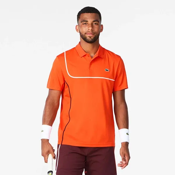 Áo Polo Nam Lacoste Tenis Piqué Straight Fit Ultra-Dry Technology DH7362 FHR Màu Cam Size S - Thời trang - Vua Hàng Hiệu