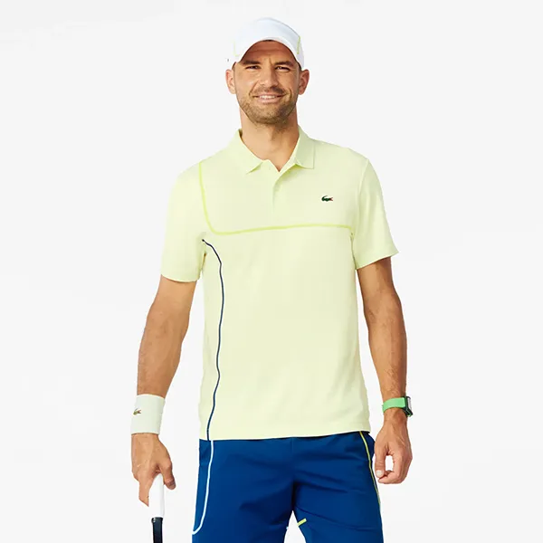 Áo Polo Nam Lacoste Piqué Tennis Ultra-Dry Technology DH7362 PSN Màu Vàng Chanh Size 5 - Thời trang - Vua Hàng Hiệu