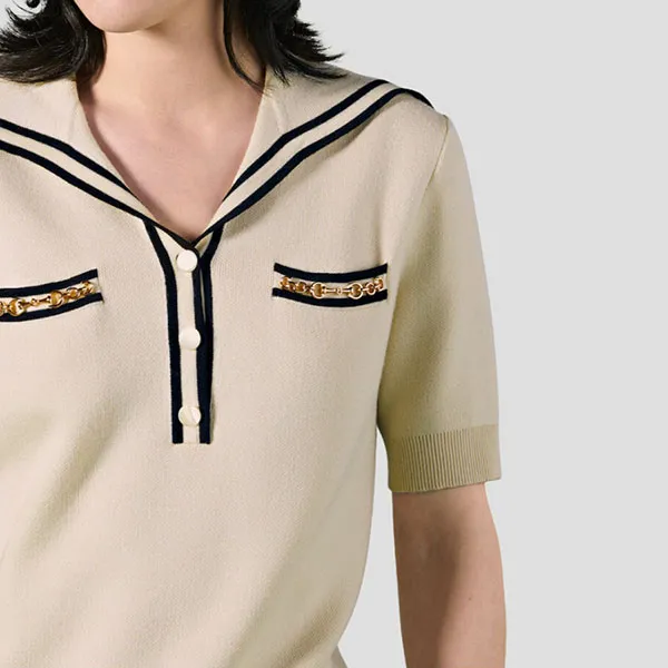 Áo Polo Nữ Gucci With Contrast Trim In While - 649844 XKBNZ 9087 Màu Kem Size S - Thời trang - Vua Hàng Hiệu