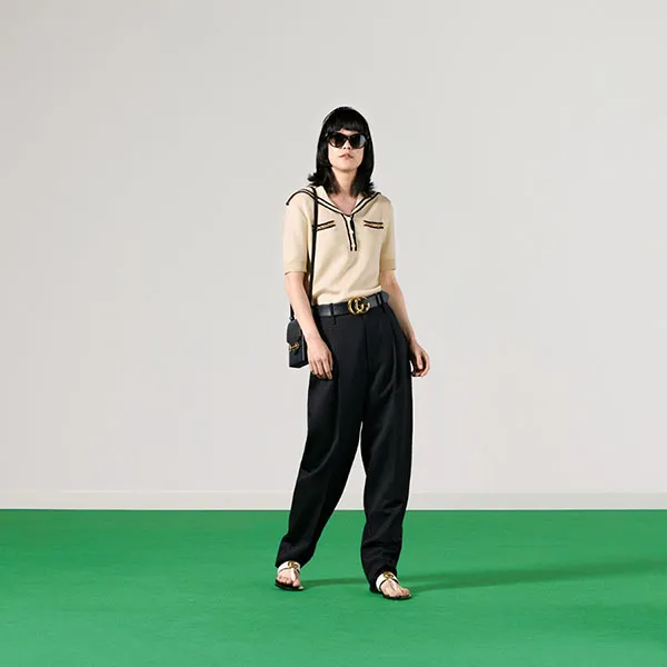 Áo Polo Nữ Gucci With Contrast Trim In While - 649844 XKBNZ 9087 Màu Kem Size S - Thời trang - Vua Hàng Hiệu