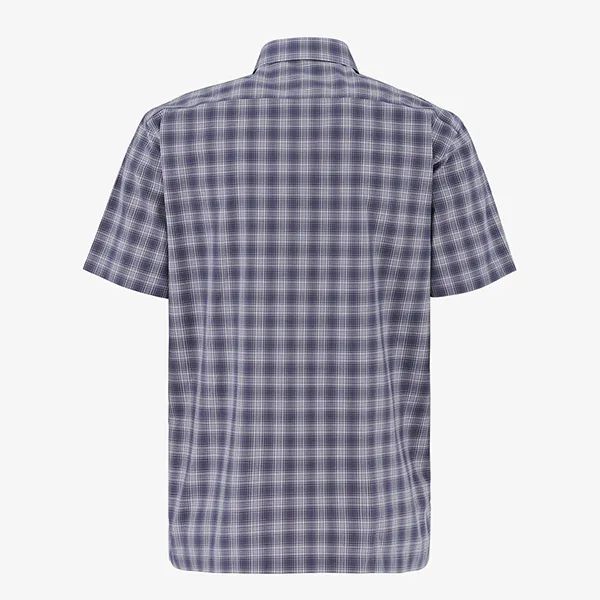 Áo Sơ Mi Cộc Tay Nam Giovanni GSS0123-1DR Kẻ Caro Màu Ghi/Xanh Size L - Thời trang - Vua Hàng Hiệu